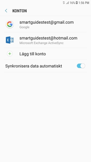 Tryck på ditt Google konto