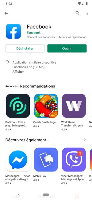 Sélectionnez Ouvrir