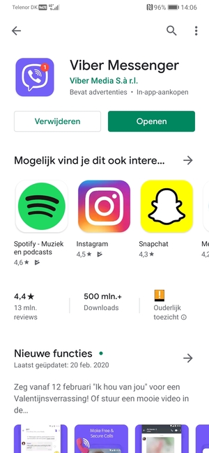 Selecteer Openen