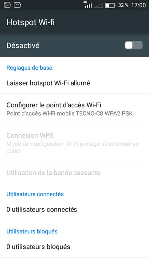 Sélectionnez Configurer le point d'accès Wi-Fi