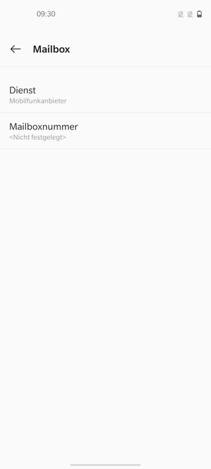 Wählen Sie Mailboxnummer