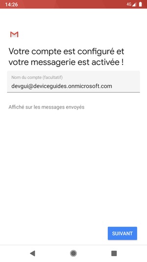 Donnez un nom à votre compte et sélectionnez SUIVANT