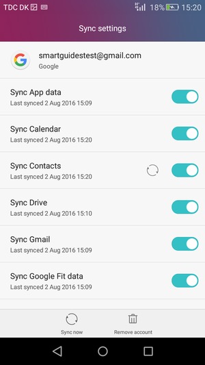 Select Sync now