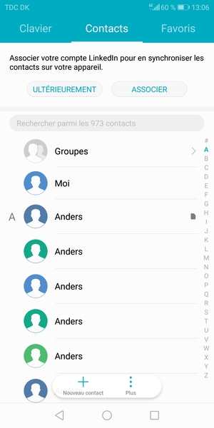 Sélectionnez Plus
