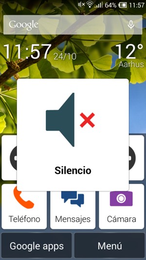 Presione una vez más para modo silencio