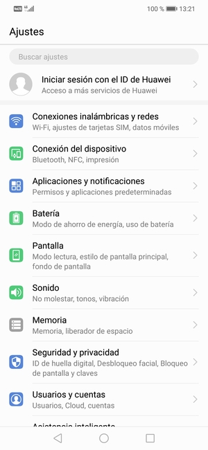 Desplácese y seleccione Seguridad y privacidad