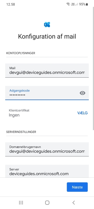 Indtast din adgangskode