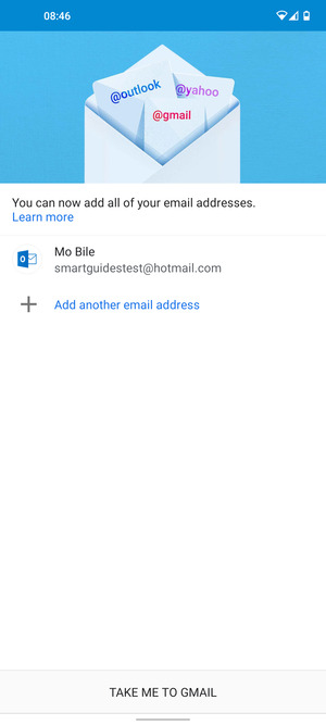 Select TAKE ME TO GMAIL