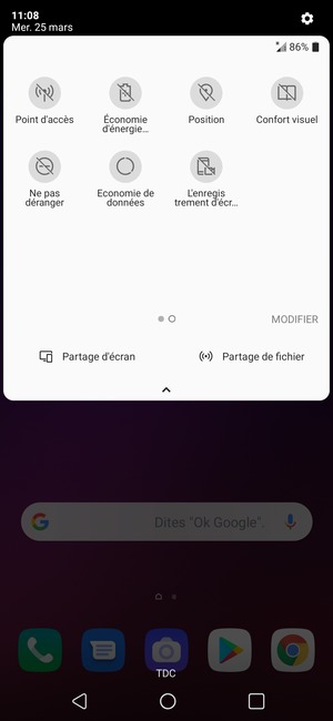 Sélectionnez Économie d'énergie..