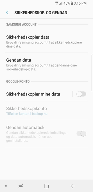 Aktiver Sikkerhedskopier mine data