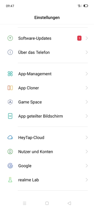 Scrollen Sie und wählen Sie Software-Updates