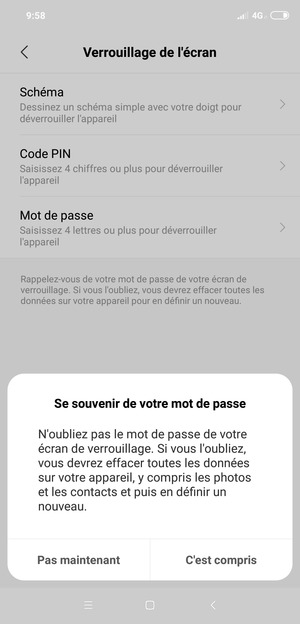 Sélectionnez C'est compris