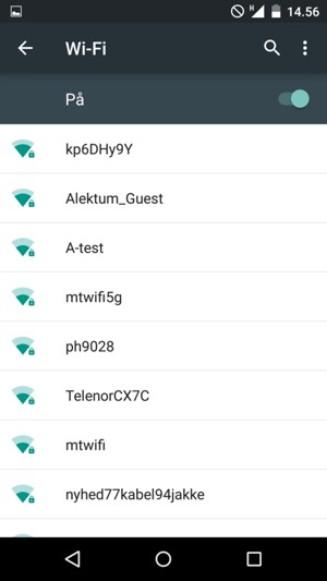 Slå på Wi-Fi