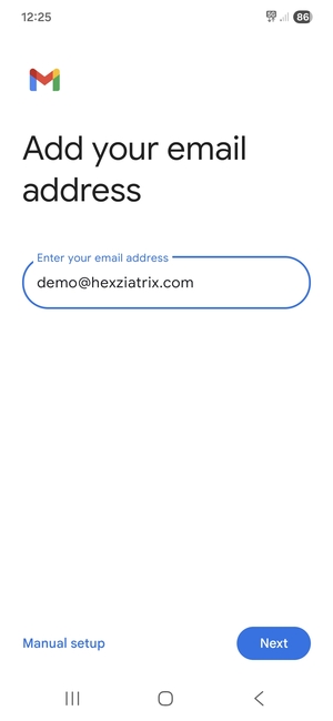 Enter your email address and  select Next