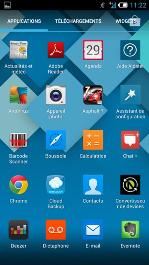 Faites défiler et sélectionnez E-mail