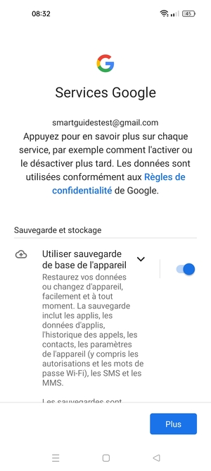 Sélectionnez Plus