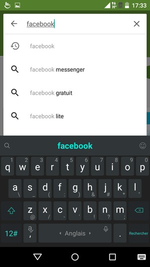 Saisissez le nom de l'appli et sélectionnez Rechercher