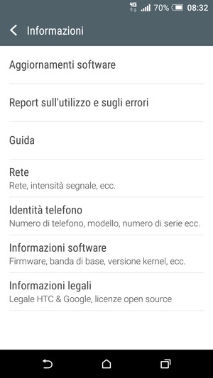 Seleziona Aggiornamenti software
