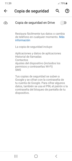 Active Copia de seguridad en Drive