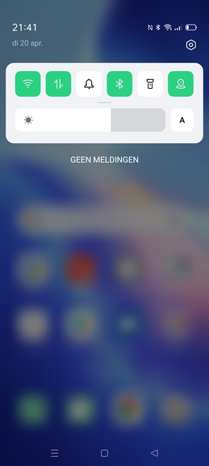Schuif naar beneden in het bovenste menu opnieuw