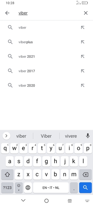 Enter the app name and select Search