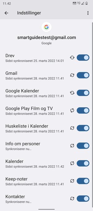 Dine kontakter fra Google vil nu blive synkroniseret til din telefon