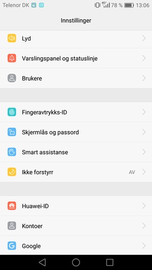 For å aktivere skjermlåsen, gå til Innstillinger-menyen og velg Skjermlås og passord