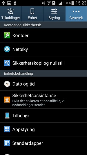 Velg Kontoer