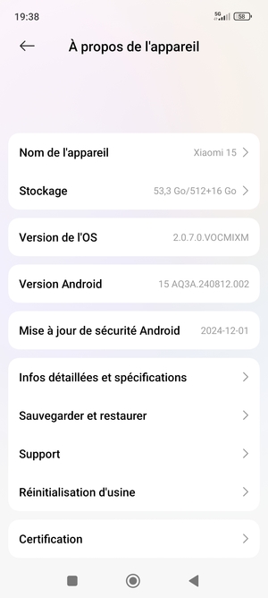Faites défiler et sélectionnez Sauvegarder et restaurer