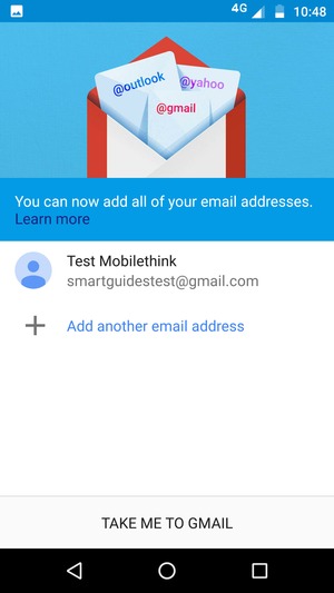 Select TAKE ME TO GMAIL