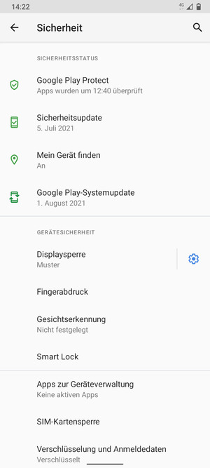 Wählen Sie SIM-Kartensperre