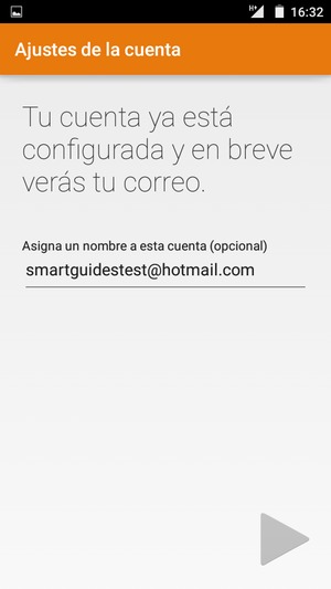 Déle a su cuenta un nombre y seleccione SIGUIENTE