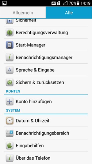 Wählen Sie Sichern & zurücksetzen