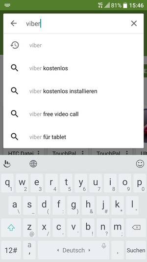 Geben Sie den Namen der App ein und wählen Sie Suchen