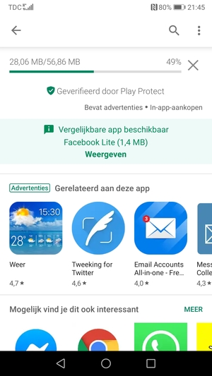Wacht tot het installatieproces beëindigd is