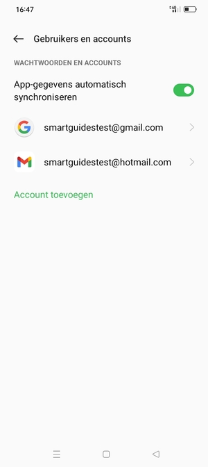 Selecteer uw Google-account