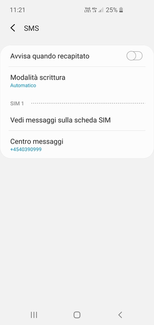 Seleziona Centro messaggi