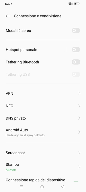 Seleziona Hotspot personale