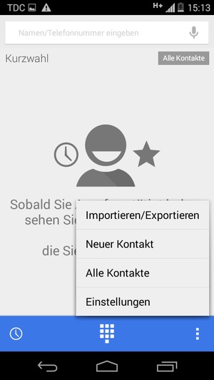 Wählen Sie Importieren/Exportieren