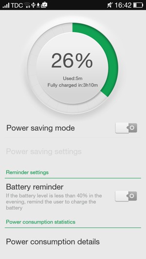 Turn Power saving mode on