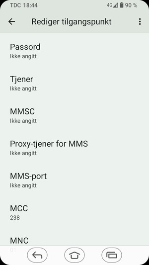 Bla ned og skriv inn MMS-informasjon