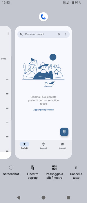 Scorri verso l'alto le app per chiuderle