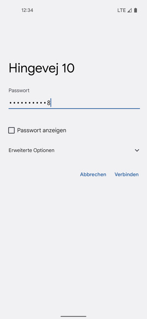 Geben Sie das WLAN-Passwort ein und wählen Sie Verbinden