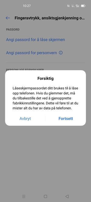 Velg Fortsett
