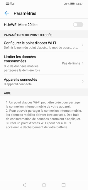 Sélectionnez Configurer le point d'accès Wi-Fi 
