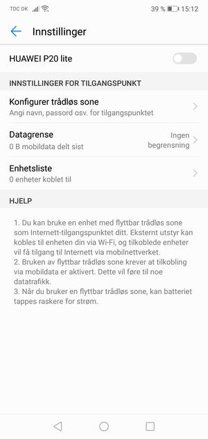 Velg Konfigurer trådløs sone