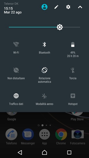 Seleziona Bluetooth