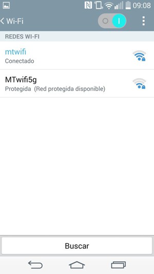 Ahora está conectado a la red Wi-Fi