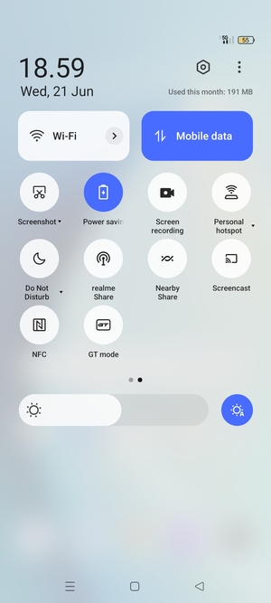 Turn on Power saving mode