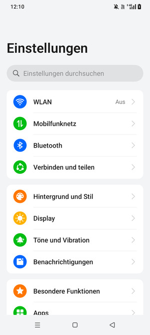 Wählen Sie Mobilfunknetz
